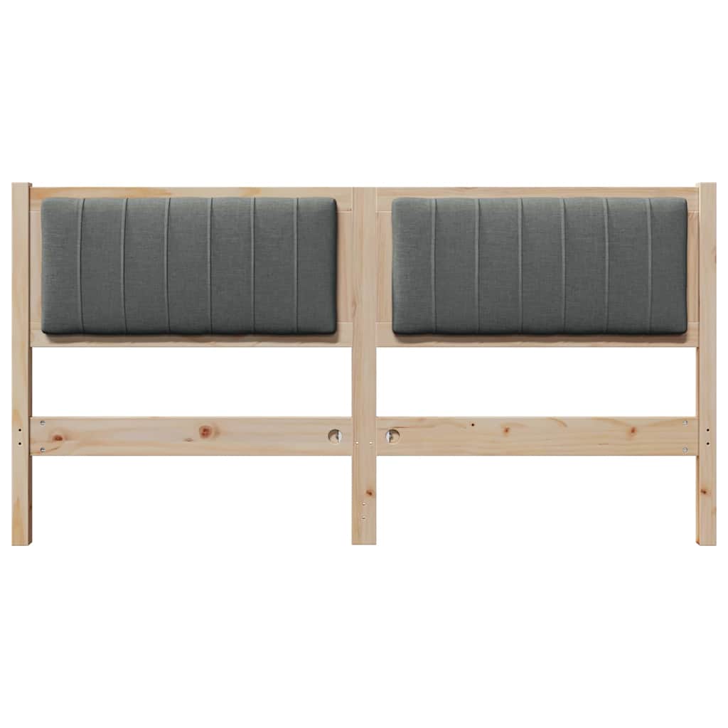 Gestoffeerd hoofdbord Bruin 150 cm Massief grenenhout is nu te koop bij PeponiXL, paradijselijk wonen!
