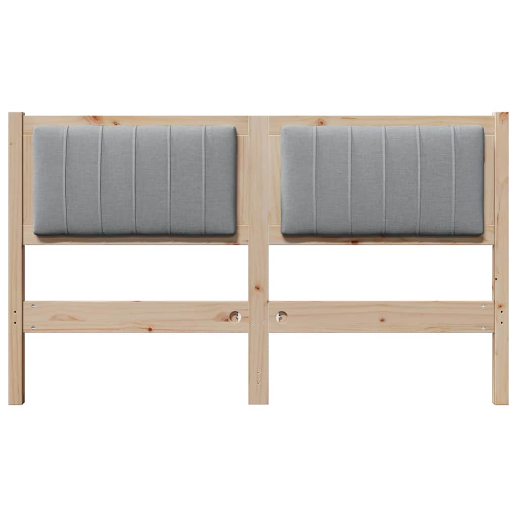Gestoffeerd hoofdbord Bruin 140 cm Massief grenenhout is nu te koop bij PeponiXL, paradijselijk wonen!