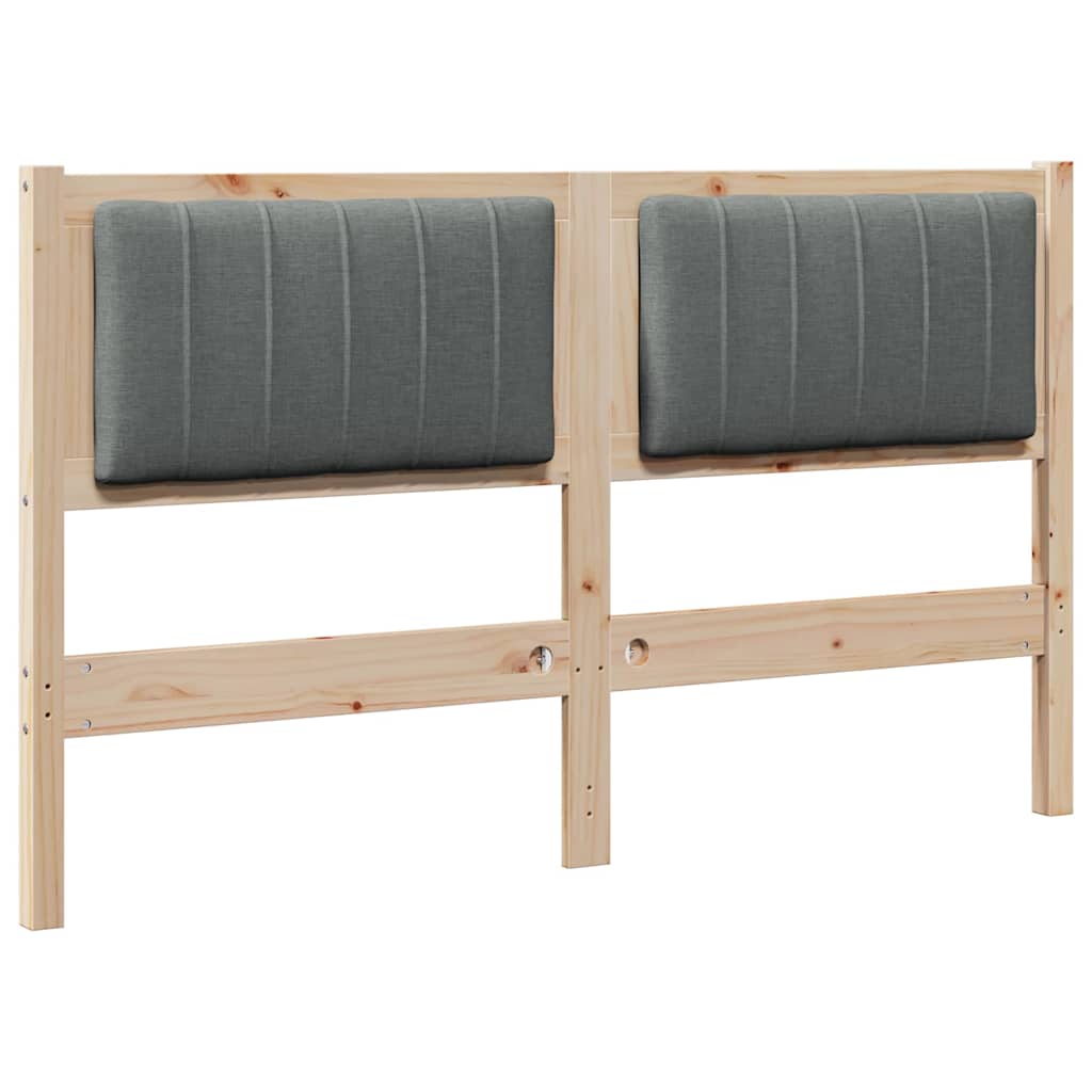 Gestoffeerd hoofdbord Bruin 140 cm Massief grenenhout is nu te koop bij PeponiXL, paradijselijk wonen!