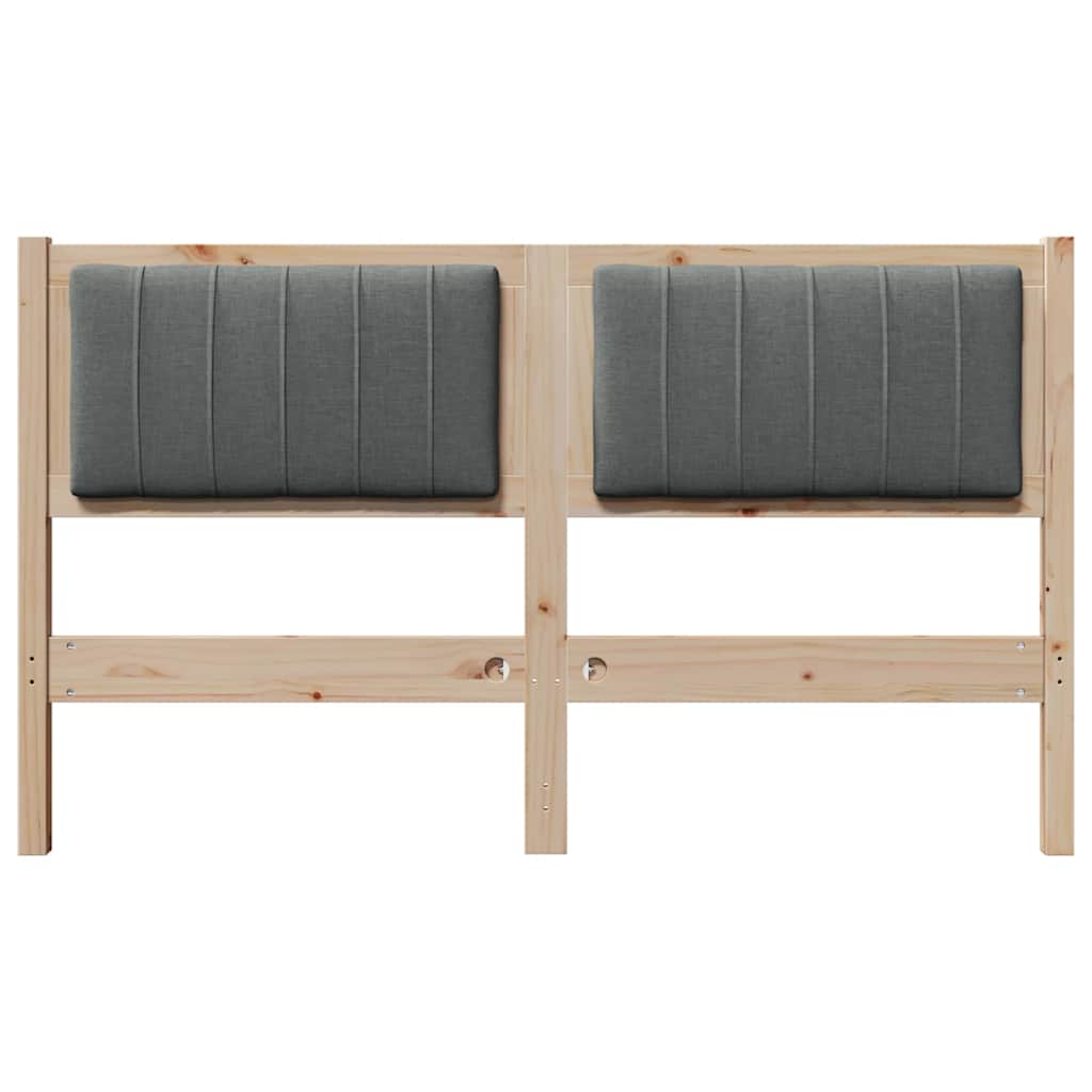Gestoffeerd hoofdbord Bruin 140 cm Massief grenenhout is nu te koop bij PeponiXL, paradijselijk wonen!