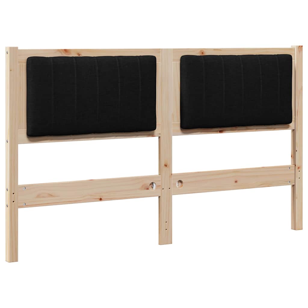 Gestoffeerd hoofdbord Bruin 140 cm Massief grenenhout is nu te koop bij PeponiXL, paradijselijk wonen!