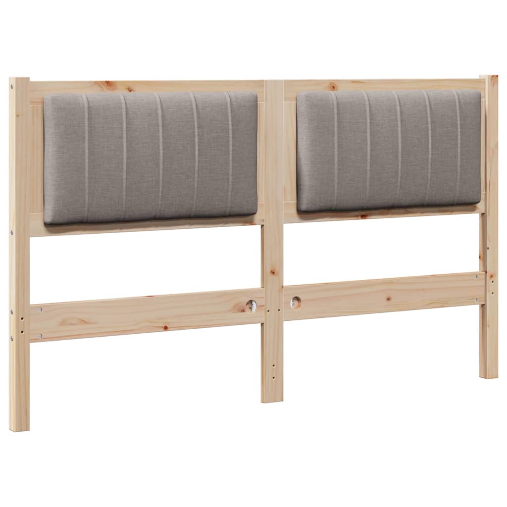 Gestoffeerd hoofdbord Bruin 140 cm Massief grenenhout is nu te koop bij PeponiXL, paradijselijk wonen!