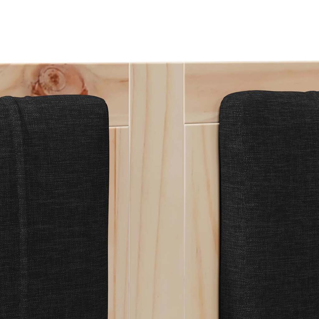 Gestoffeerd hoofdbord Bruin 135 cm Massief grenenhout is nu te koop bij PeponiXL, paradijselijk wonen!