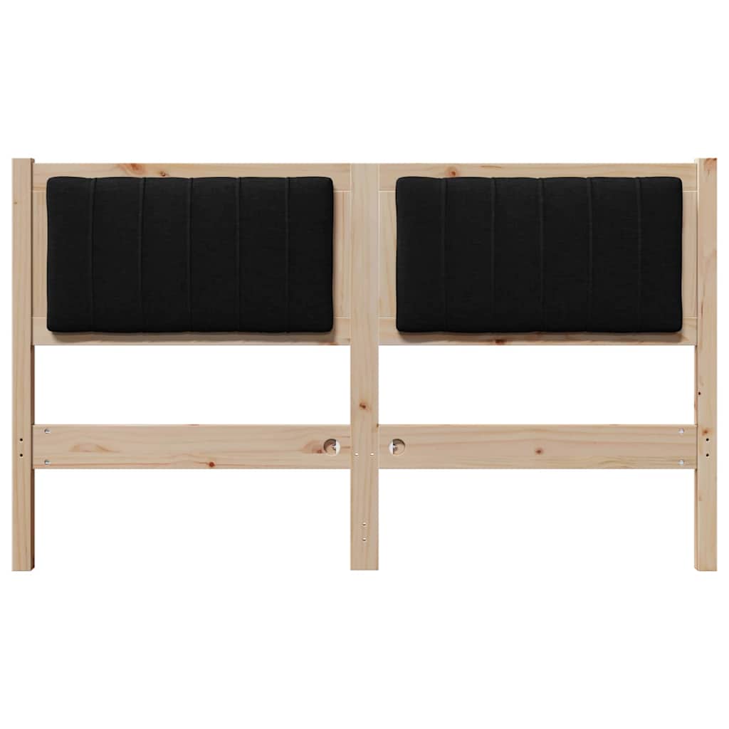 Gestoffeerd hoofdbord Bruin 135 cm Massief grenenhout is nu te koop bij PeponiXL, paradijselijk wonen!