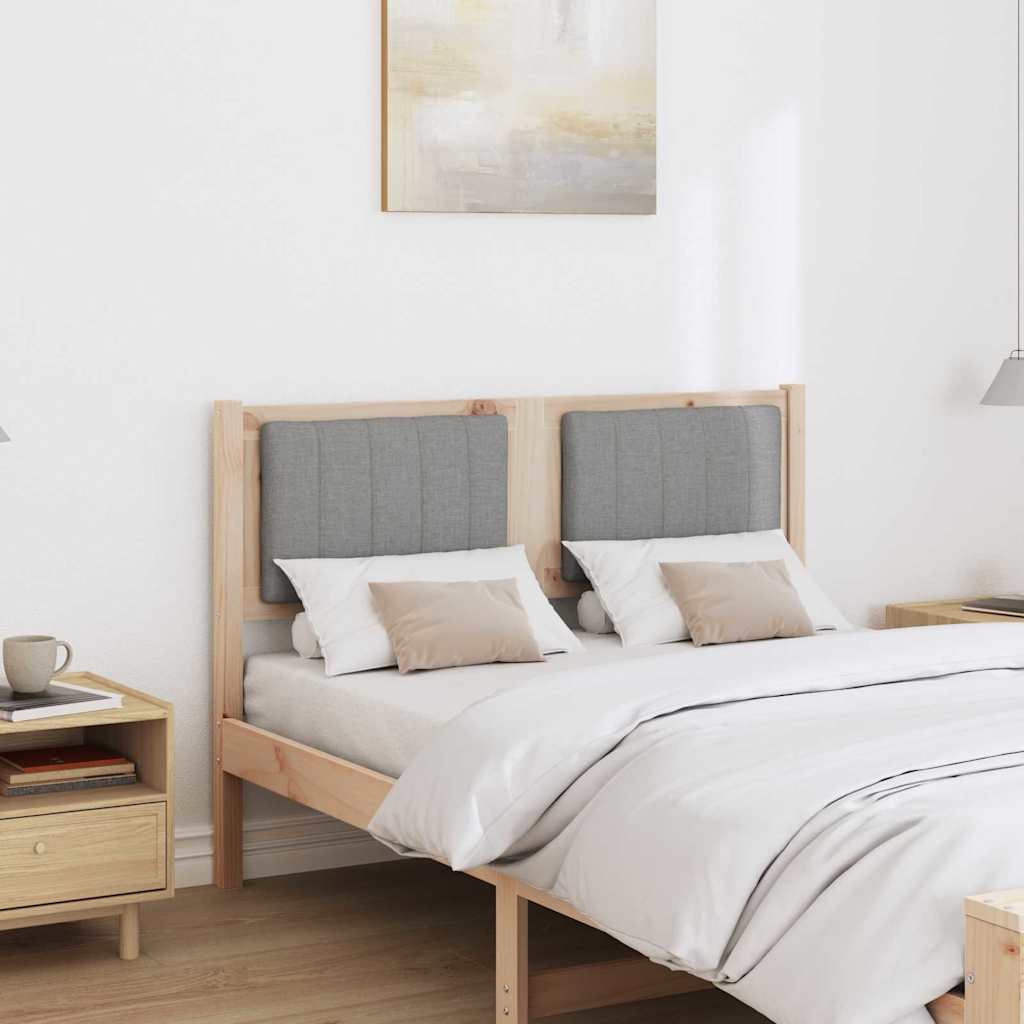 Gestoffeerd hoofdbord Bruin 120 cm Massief grenenhout is nu te koop bij PeponiXL, paradijselijk wonen!