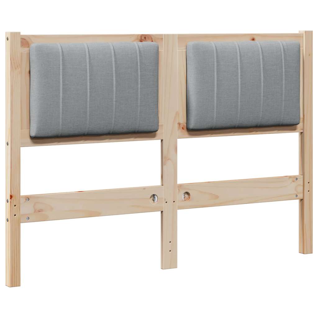 Gestoffeerd hoofdbord Bruin 120 cm Massief grenenhout is nu te koop bij PeponiXL, paradijselijk wonen!