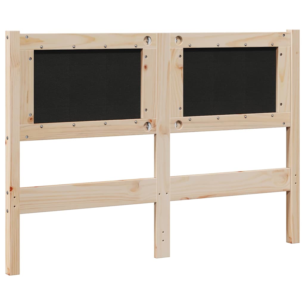 Gestoffeerd hoofdbord Bruin 120 cm Massief grenenhout is nu te koop bij PeponiXL, paradijselijk wonen!