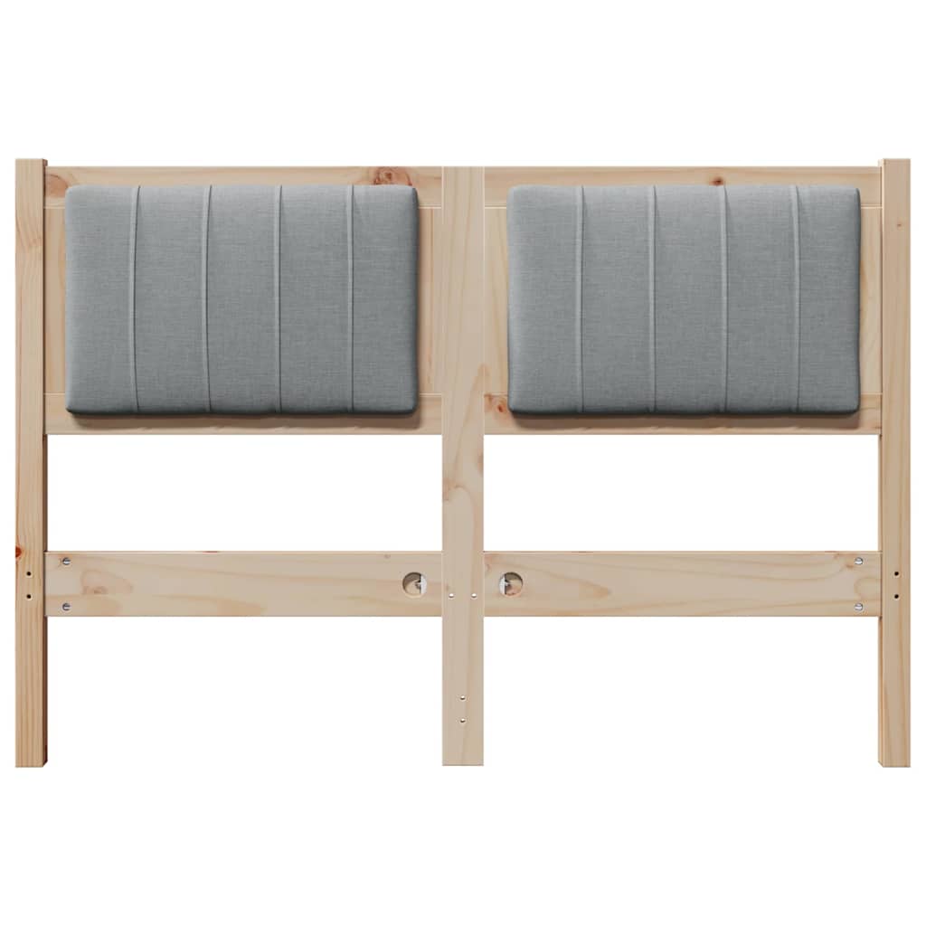 Gestoffeerd hoofdbord Bruin 120 cm Massief grenenhout is nu te koop bij PeponiXL, paradijselijk wonen!