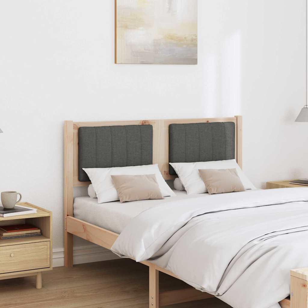 Gestoffeerd hoofdbord Bruin 120 cm Massief grenenhout is nu te koop bij PeponiXL, paradijselijk wonen!