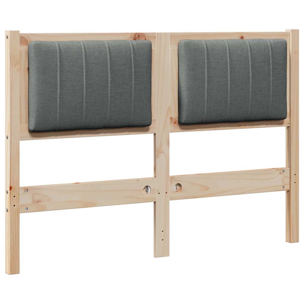Gestoffeerd hoofdbord Bruin 120 cm Massief grenenhout is nu te koop bij PeponiXL, paradijselijk wonen!