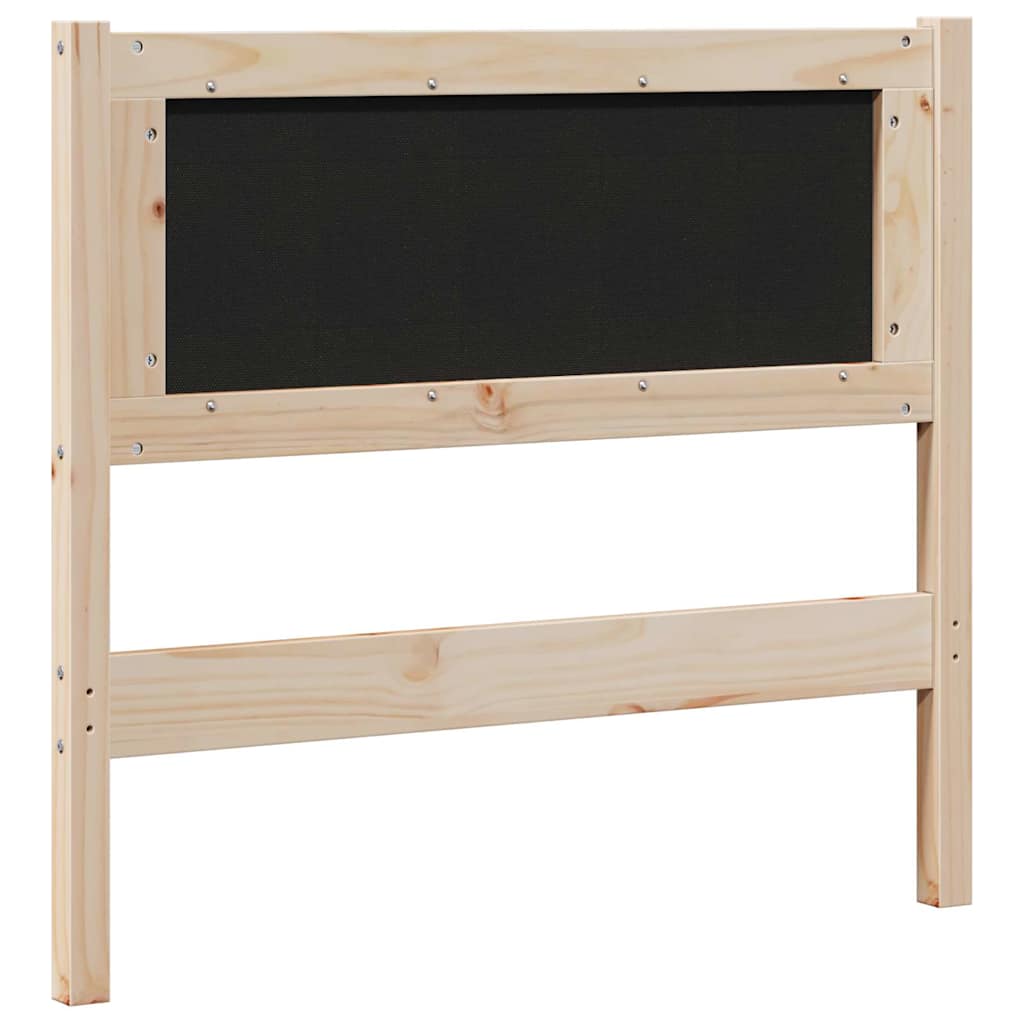 Gestoffeerd hoofdbord Bruin 120 cm Massief grenenhout is nu te koop bij PeponiXL, paradijselijk wonen!