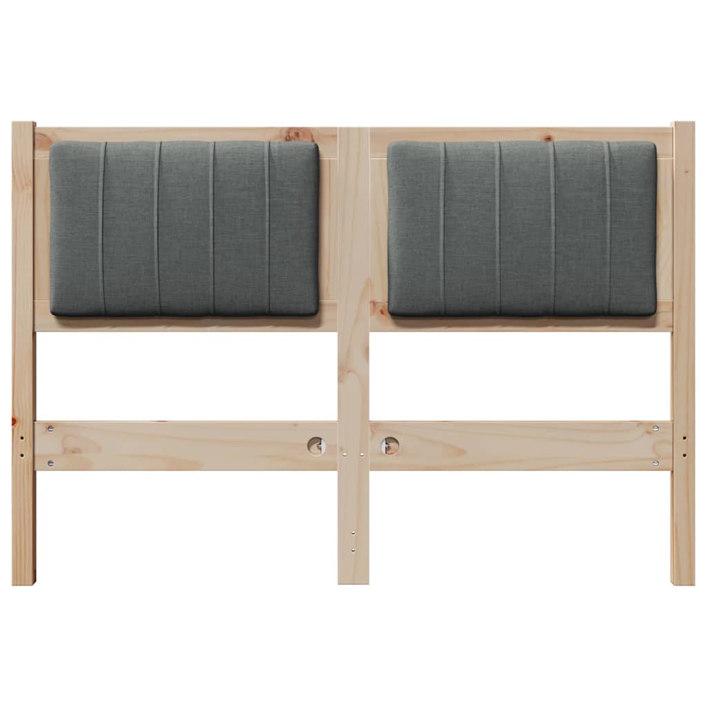 Gestoffeerd hoofdbord Bruin 120 cm Massief grenenhout is nu te koop bij PeponiXL, paradijselijk wonen!