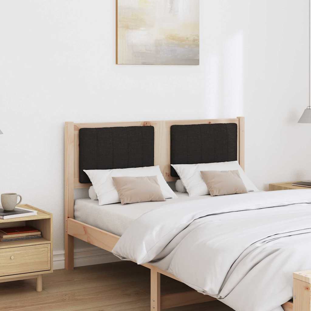 Gestoffeerd hoofdbord Bruin 120 cm Massief grenenhout is nu te koop bij PeponiXL, paradijselijk wonen!