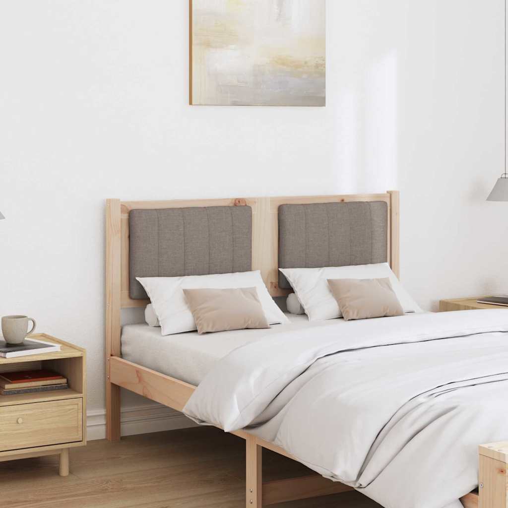 Gestoffeerd hoofdbord Bruin 120 cm Massief grenenhout is nu te koop bij PeponiXL, paradijselijk wonen!