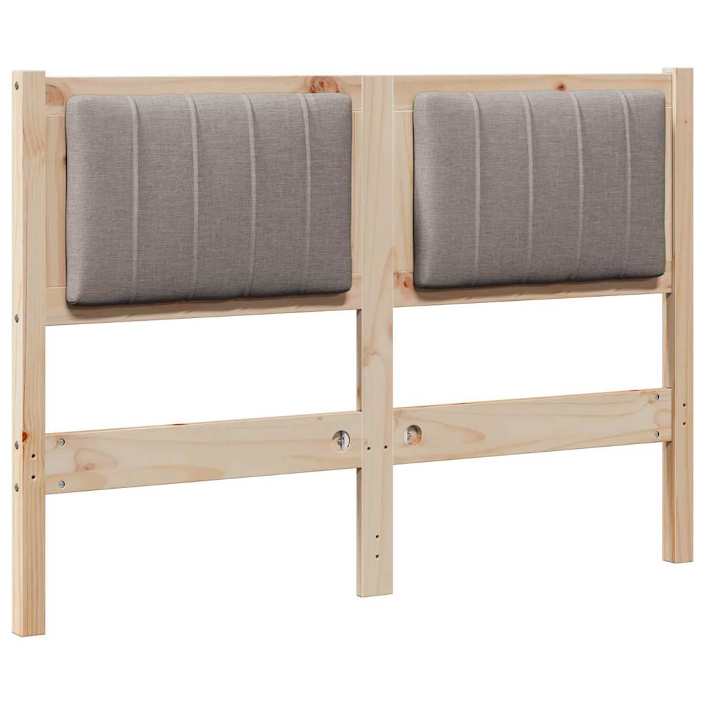 Gestoffeerd hoofdbord Bruin 120 cm Massief grenenhout is nu te koop bij PeponiXL, paradijselijk wonen!