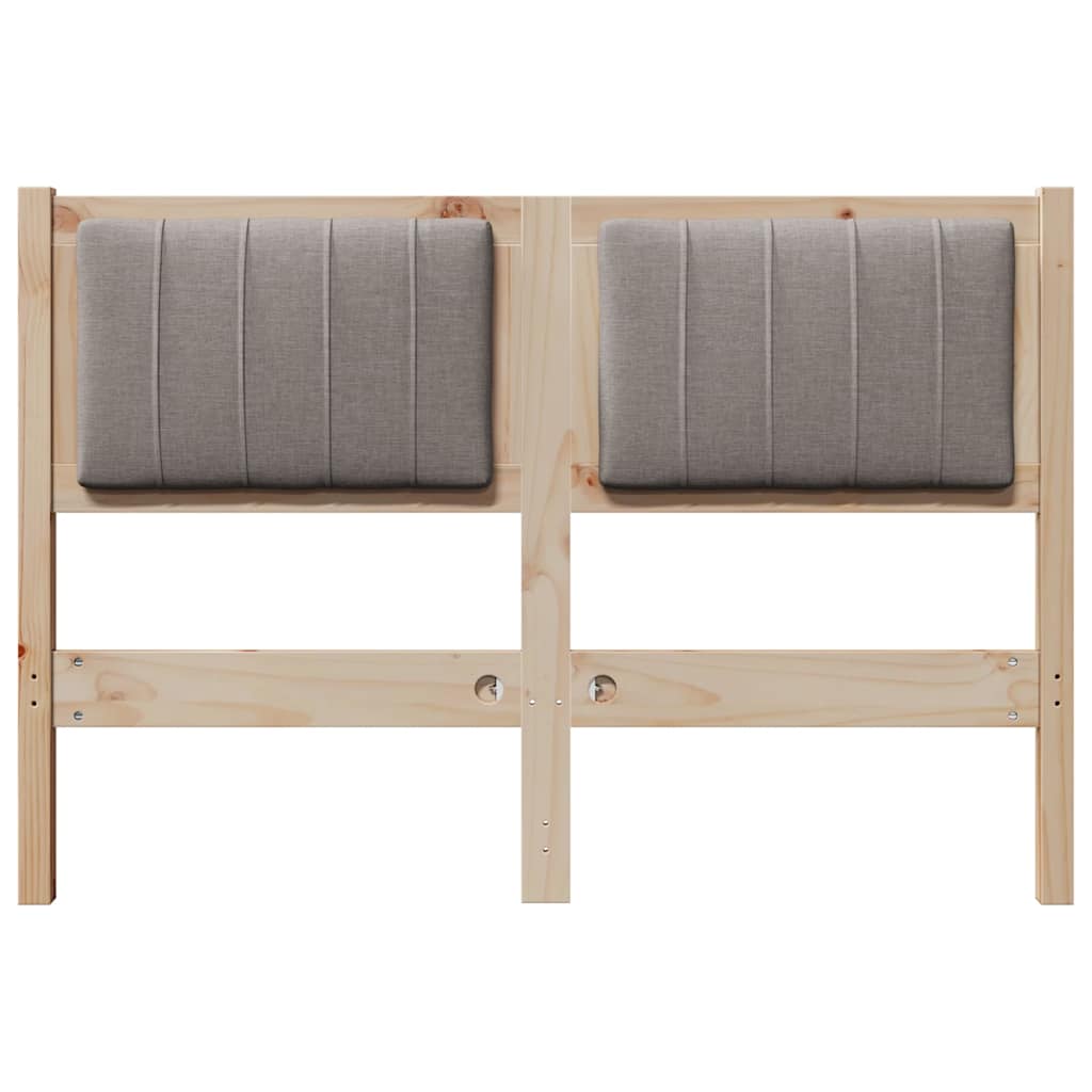 Gestoffeerd hoofdbord Bruin 120 cm Massief grenenhout is nu te koop bij PeponiXL, paradijselijk wonen!