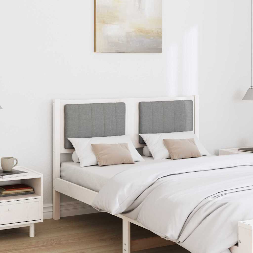 Gestoffeerd hoofdbord Wit 120 cm Massief grenenhout is nu te koop bij PeponiXL, paradijselijk wonen!
