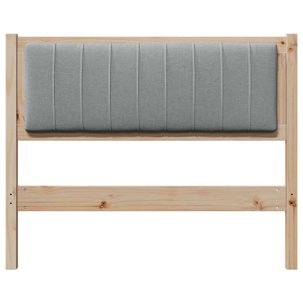 Gestoffeerd hoofdbord Lichtgrijs 100 cm Massief grenenhout is nu te koop bij PeponiXL, paradijselijk wonen!