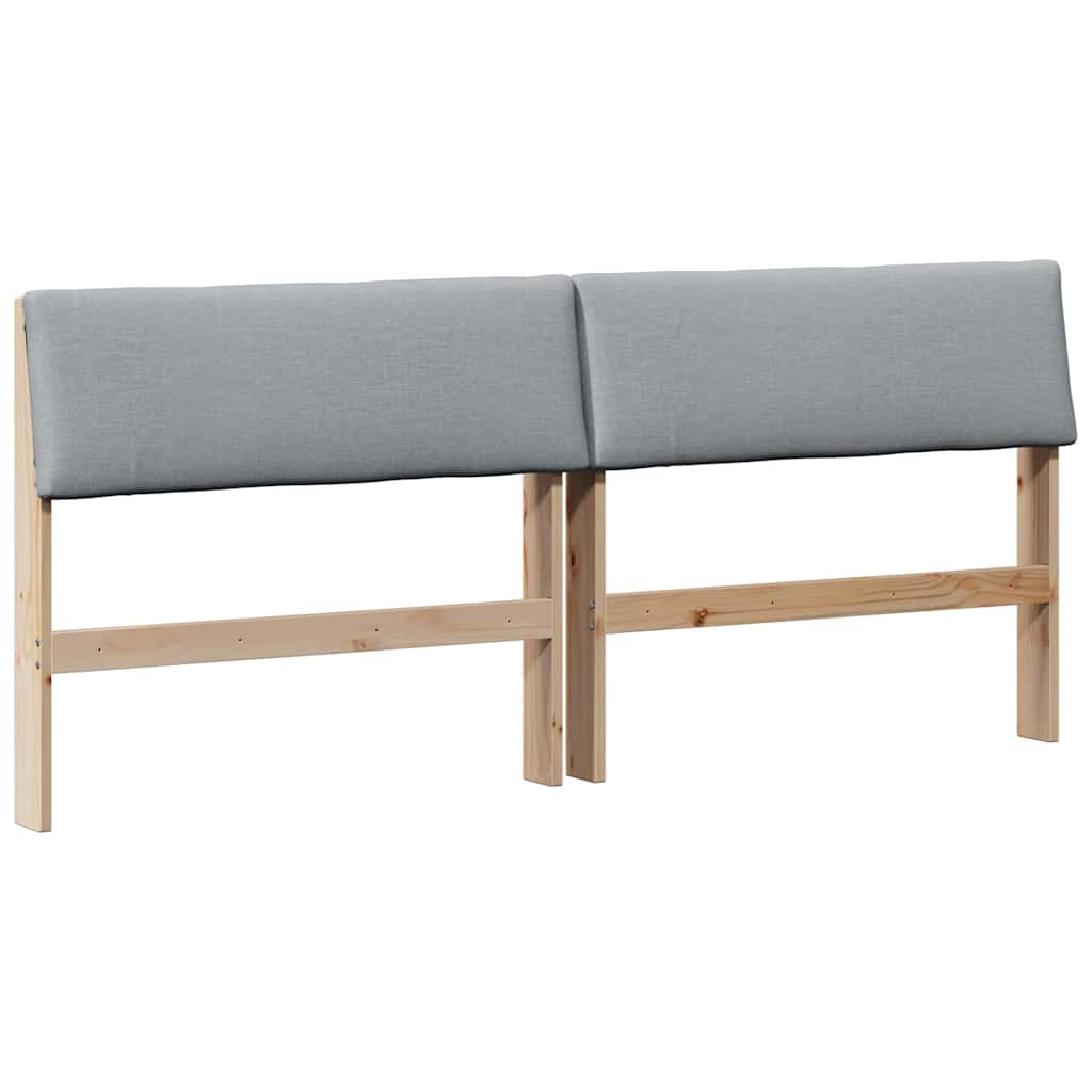 Gestoffeerd hoofdbord Lichtgrijs 200 cm Massief grenenhout is nu te koop bij PeponiXL, paradijselijk wonen!