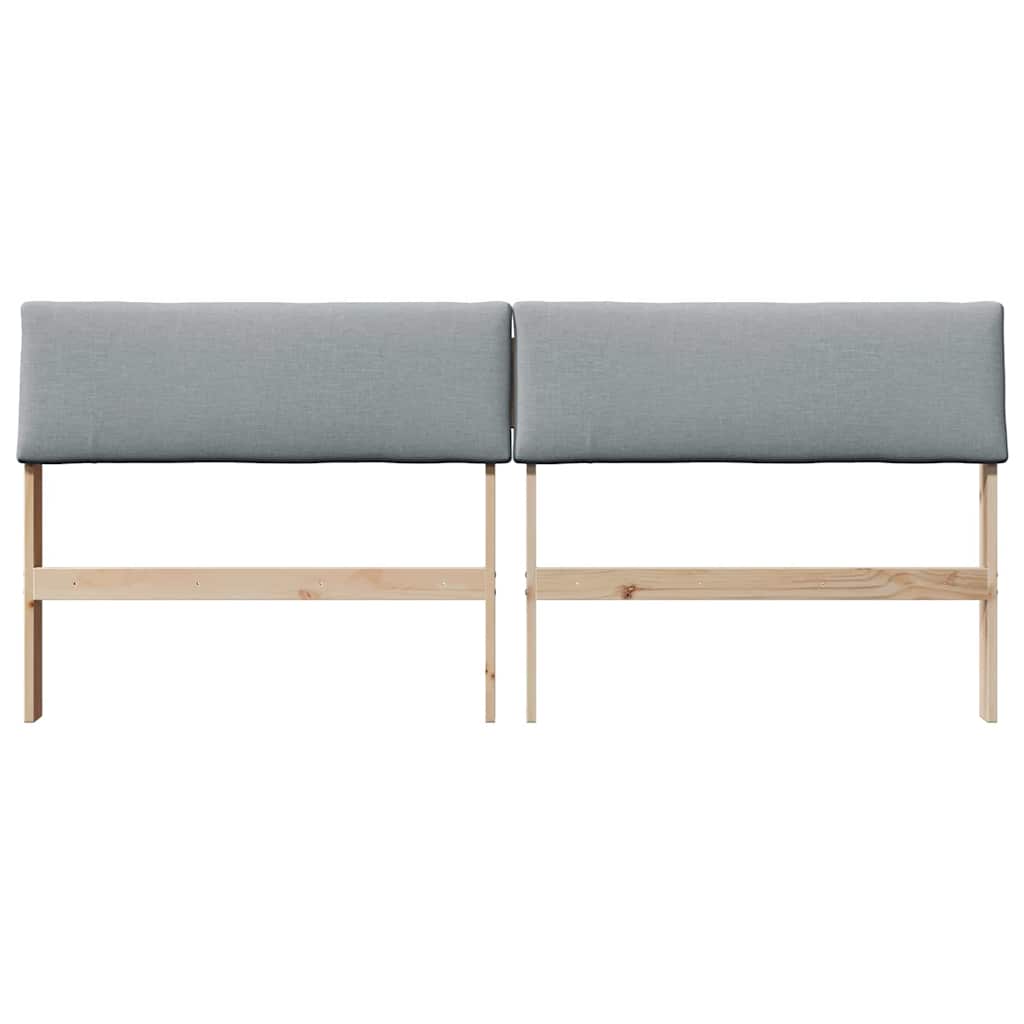 Gestoffeerd hoofdbord Lichtgrijs 200 cm Massief grenenhout is nu te koop bij PeponiXL, paradijselijk wonen!