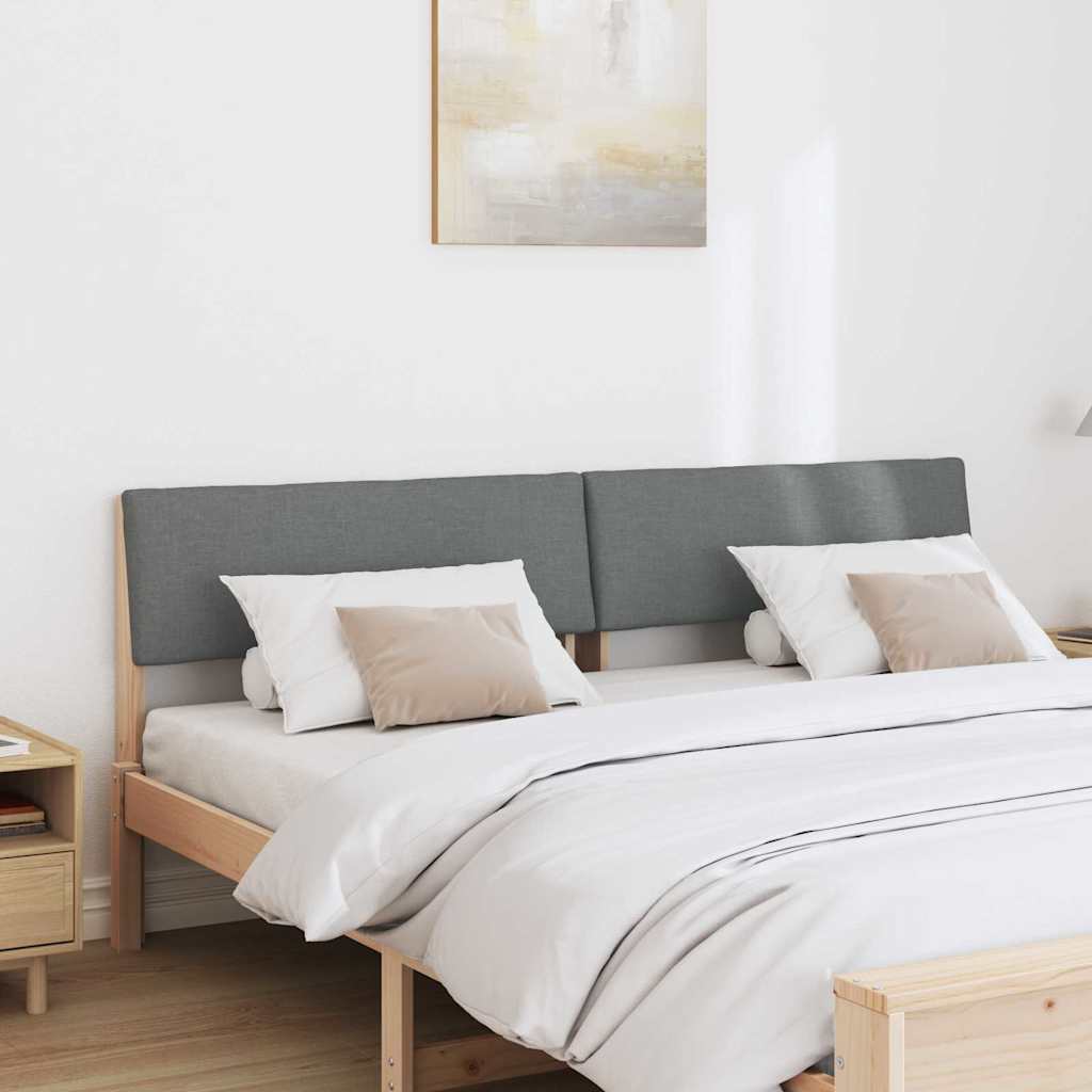 Gestoffeerd hoofdbord Donkergrijs 200 cm Massief grenenhout is nu te koop bij PeponiXL, paradijselijk wonen!
