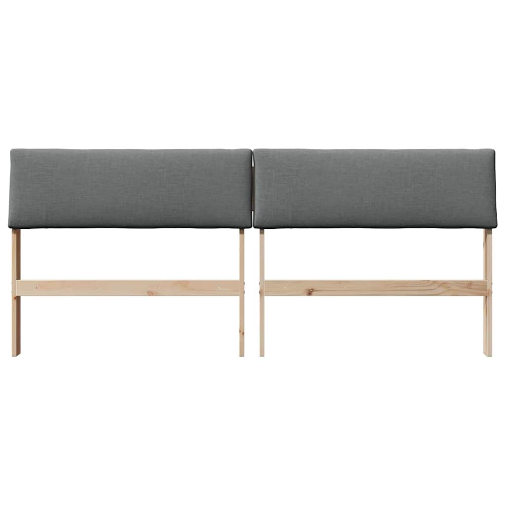 Gestoffeerd hoofdbord Donkergrijs 200 cm Massief grenenhout is nu te koop bij PeponiXL, paradijselijk wonen!