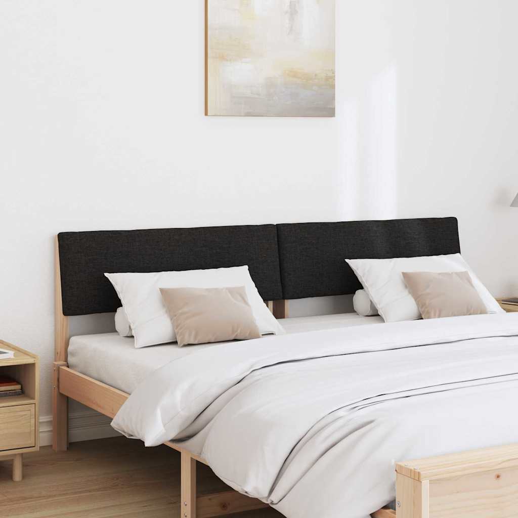 Gestoffeerd hoofdbord Zwart 200 cm Massief grenenhout is nu te koop bij PeponiXL, paradijselijk wonen!