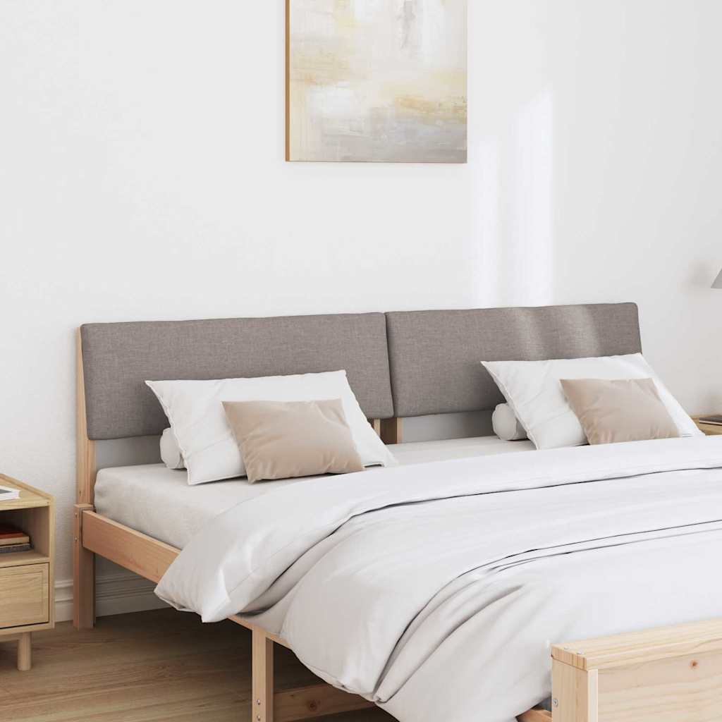 Gestoffeerd hoofdbord Taupe 200 cm Massief grenenhout is nu te koop bij PeponiXL, paradijselijk wonen!