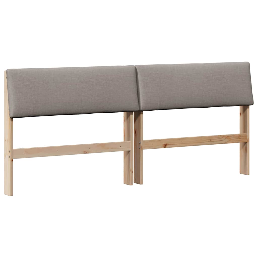 Gestoffeerd hoofdbord Taupe 200 cm Massief grenenhout is nu te koop bij PeponiXL, paradijselijk wonen!