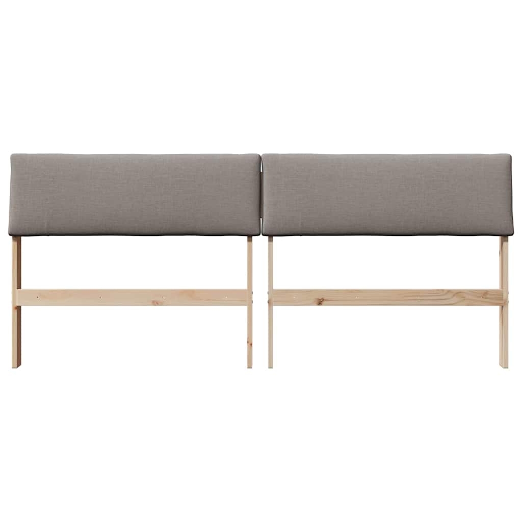 Gestoffeerd hoofdbord Taupe 200 cm Massief grenenhout is nu te koop bij PeponiXL, paradijselijk wonen!