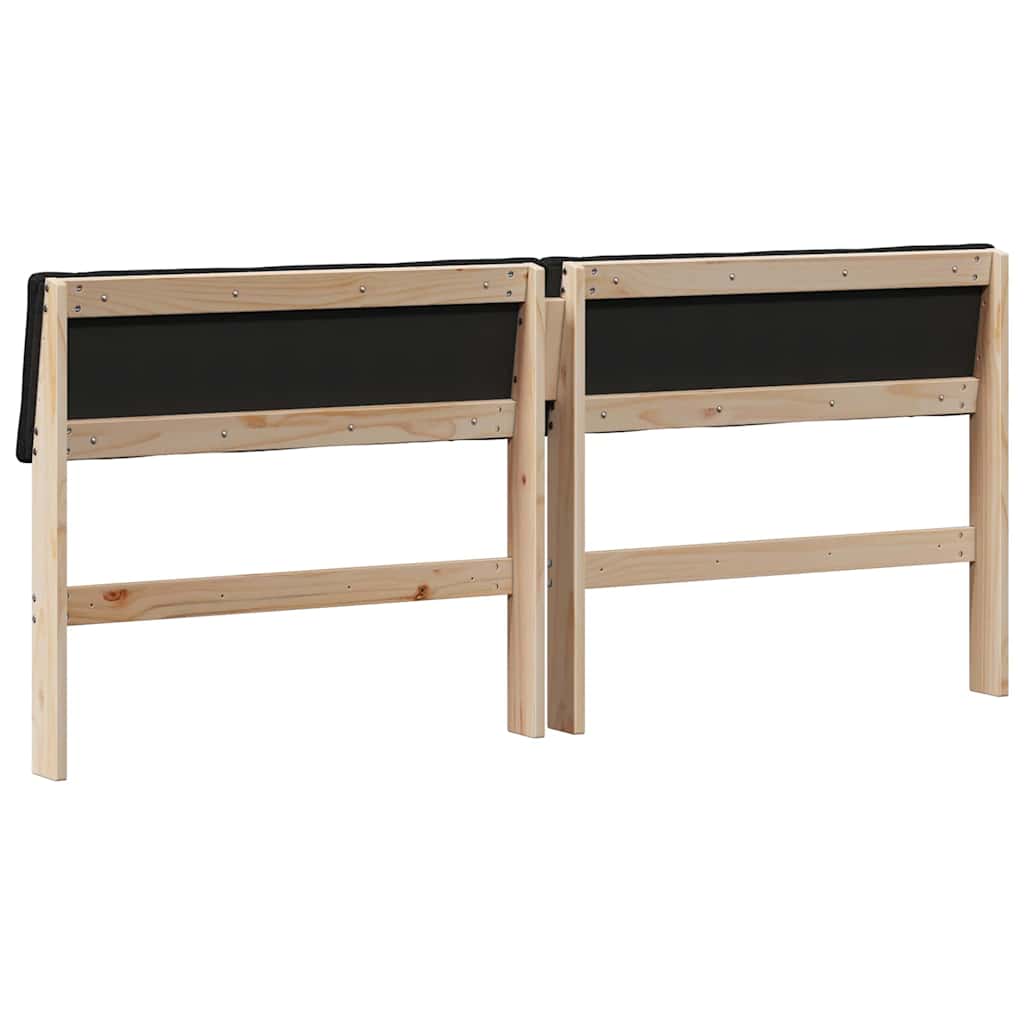 Gestoffeerd hoofdbord Zwart 180 cm Massief grenenhout is nu te koop bij PeponiXL, paradijselijk wonen!