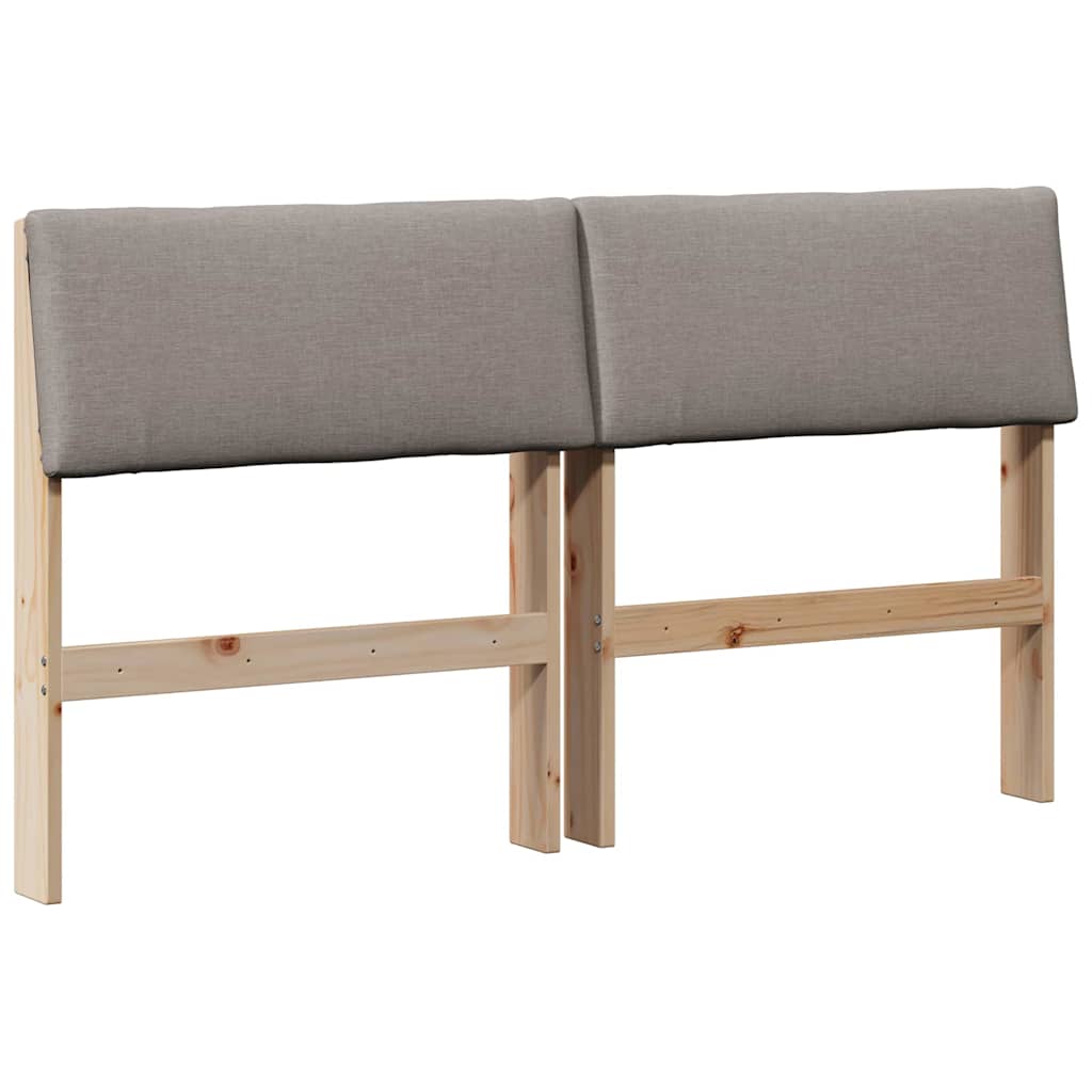 Gestoffeerd hoofdbord Taupe 160 cm Massief grenenhout is nu te koop bij PeponiXL, paradijselijk wonen!