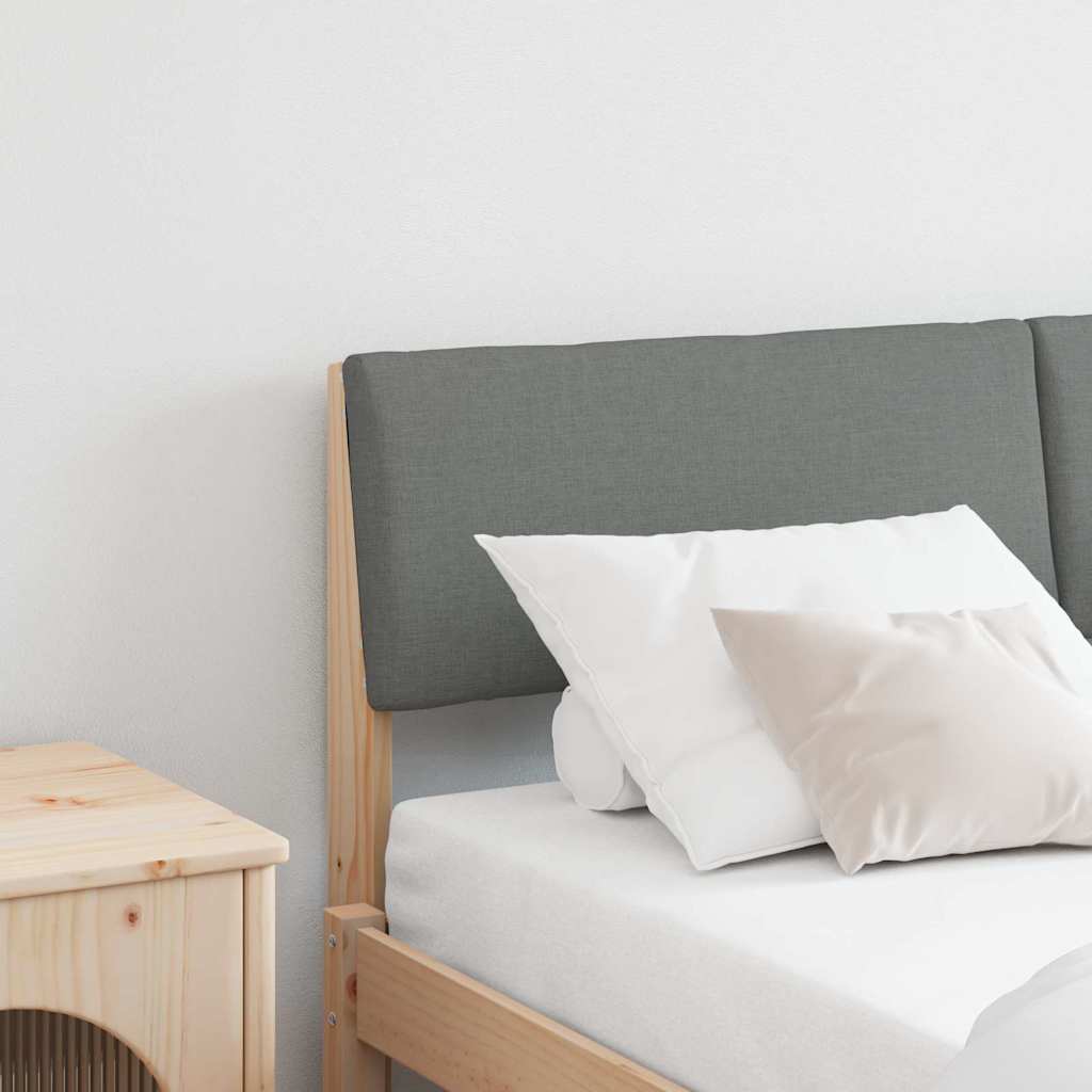 Gestoffeerd hoofdbord Donkergrijs 150 cm Massief grenenhout is nu te koop bij PeponiXL, paradijselijk wonen!