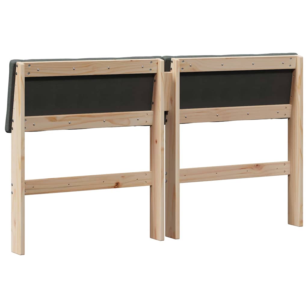 Gestoffeerd hoofdbord Donkergrijs 150 cm Massief grenenhout is nu te koop bij PeponiXL, paradijselijk wonen!