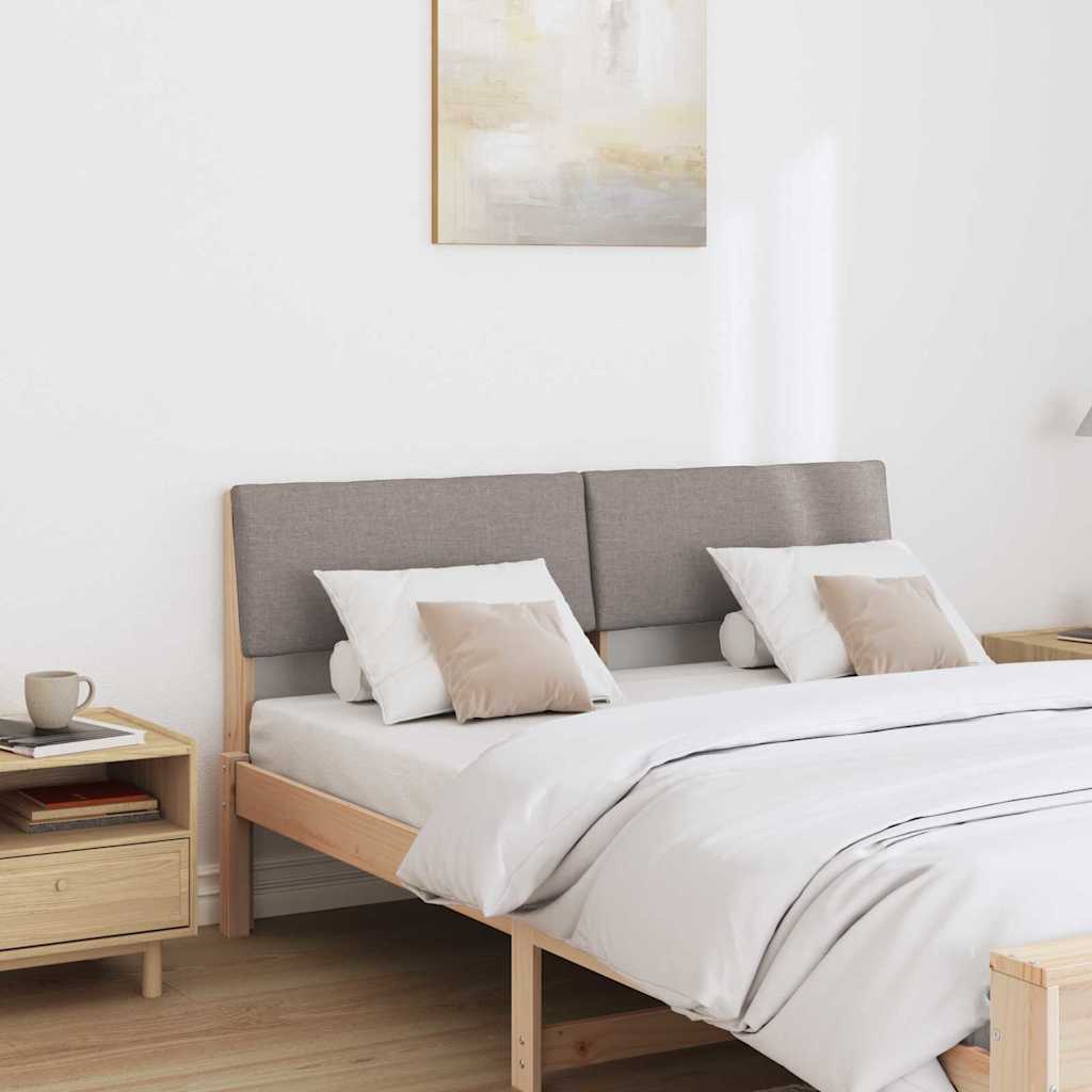 Gestoffeerd hoofdbord Taupe 150 cm Massief grenenhout is nu te koop bij PeponiXL, paradijselijk wonen!