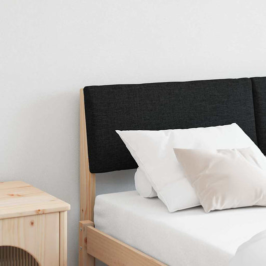 Gestoffeerd hoofdbord Zwart 140 cm Massief grenenhout is nu te koop bij PeponiXL, paradijselijk wonen!
