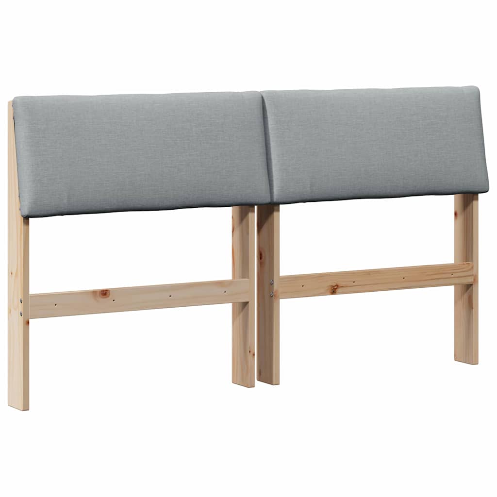 Gestoffeerd hoofdbord Lichtgrijs 135 cm Massief grenenhout is nu te koop bij PeponiXL, paradijselijk wonen!