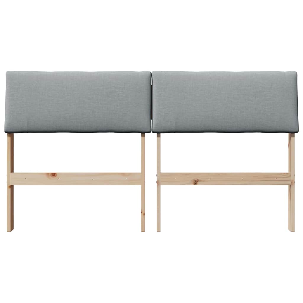 Gestoffeerd hoofdbord Lichtgrijs 135 cm Massief grenenhout is nu te koop bij PeponiXL, paradijselijk wonen!