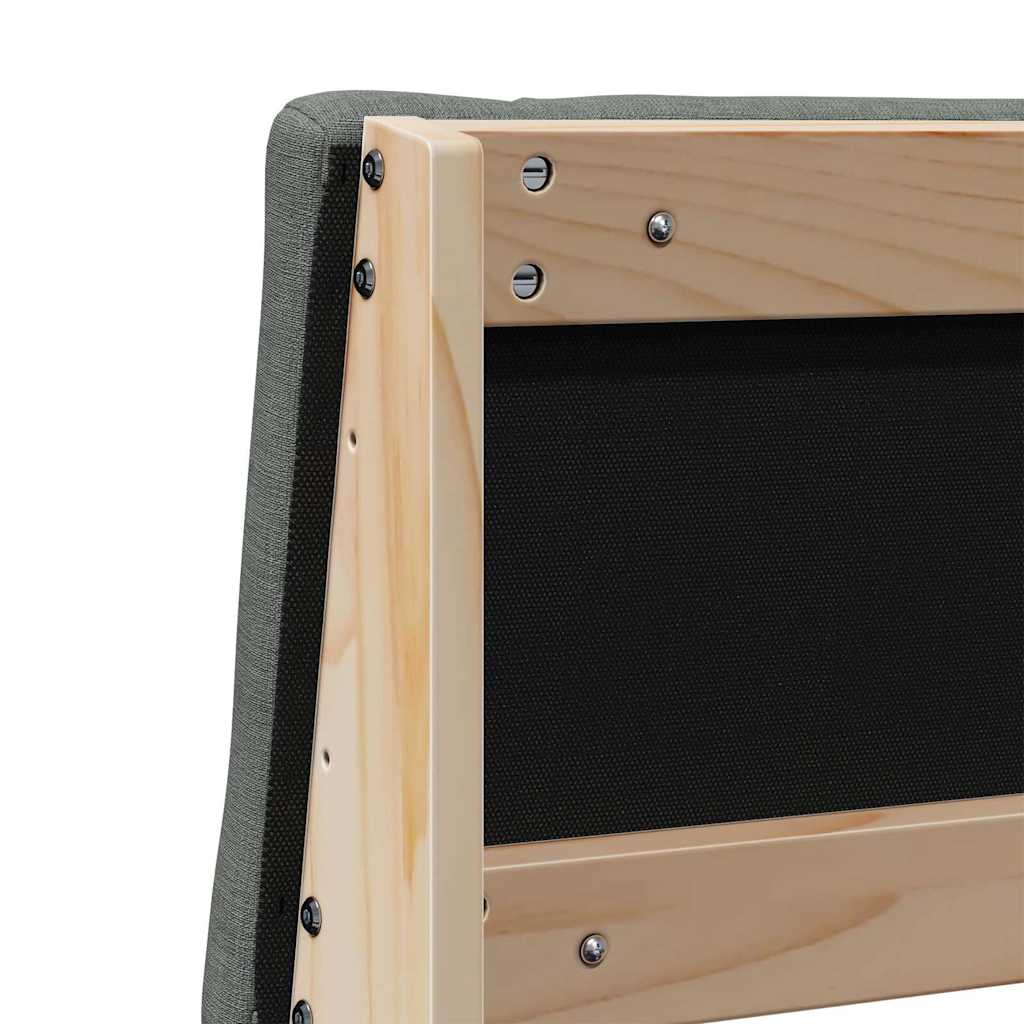 Gestoffeerd hoofdbord Donkergrijs 135 cm Massief grenenhout is nu te koop bij PeponiXL, paradijselijk wonen!