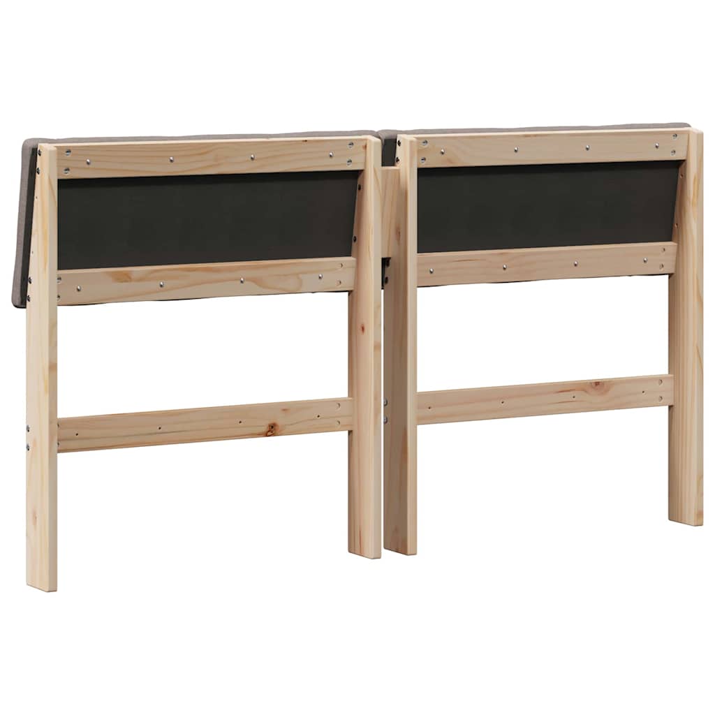 Gestoffeerd hoofdbord Taupe 135 cm Massief grenenhout is nu te koop bij PeponiXL, paradijselijk wonen!