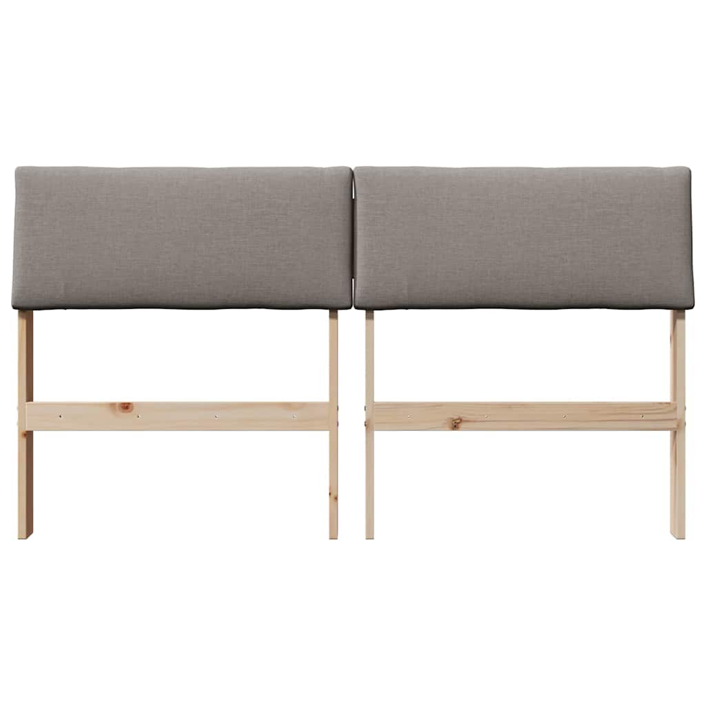 Gestoffeerd hoofdbord Taupe 135 cm Massief grenenhout is nu te koop bij PeponiXL, paradijselijk wonen!