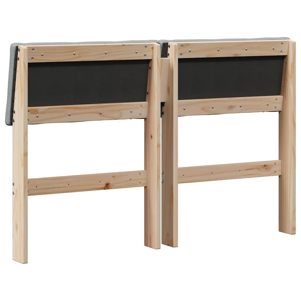 Gestoffeerd hoofdbord Lichtgrijs 120 cm Massief grenenhout is nu te koop bij PeponiXL, paradijselijk wonen!