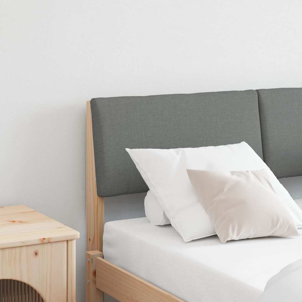 Gestoffeerd hoofdbord Donkergrijs 120 cm Massief grenenhout is nu te koop bij PeponiXL, paradijselijk wonen!