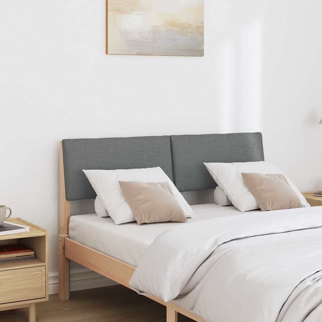 Gestoffeerd hoofdbord Donkergrijs 120 cm Massief grenenhout is nu te koop bij PeponiXL, paradijselijk wonen!