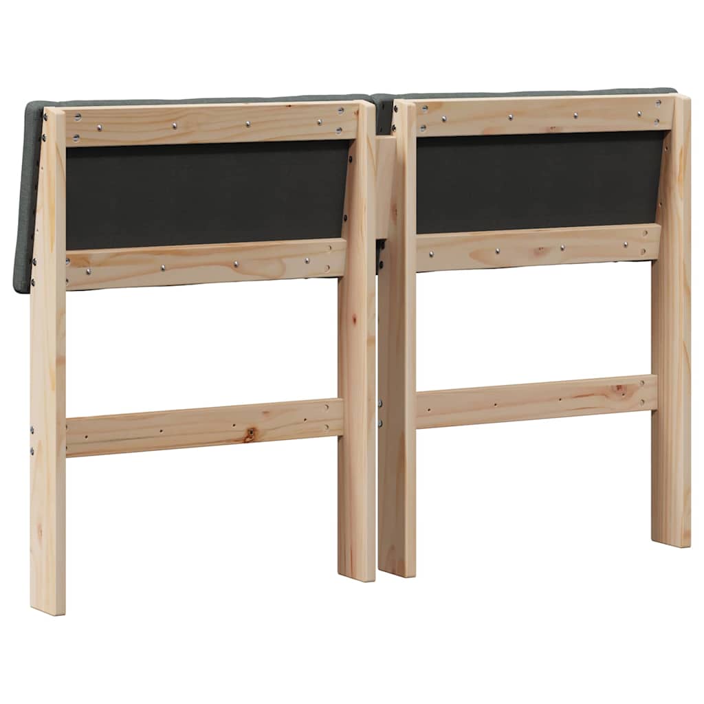 Gestoffeerd hoofdbord Donkergrijs 120 cm Massief grenenhout is nu te koop bij PeponiXL, paradijselijk wonen!