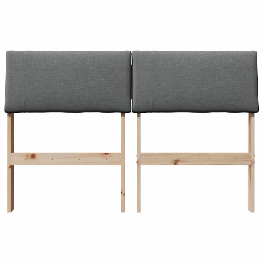 Gestoffeerd hoofdbord Donkergrijs 120 cm Massief grenenhout is nu te koop bij PeponiXL, paradijselijk wonen!
