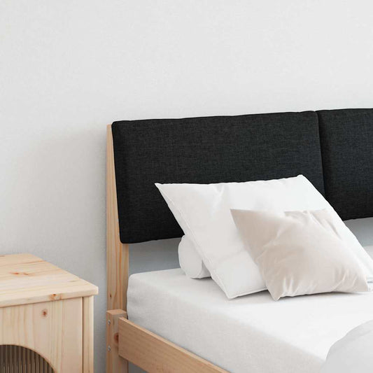 Gestoffeerd hoofdbord Zwart 120 cm Massief grenenhout is nu te koop bij PeponiXL, paradijselijk wonen!