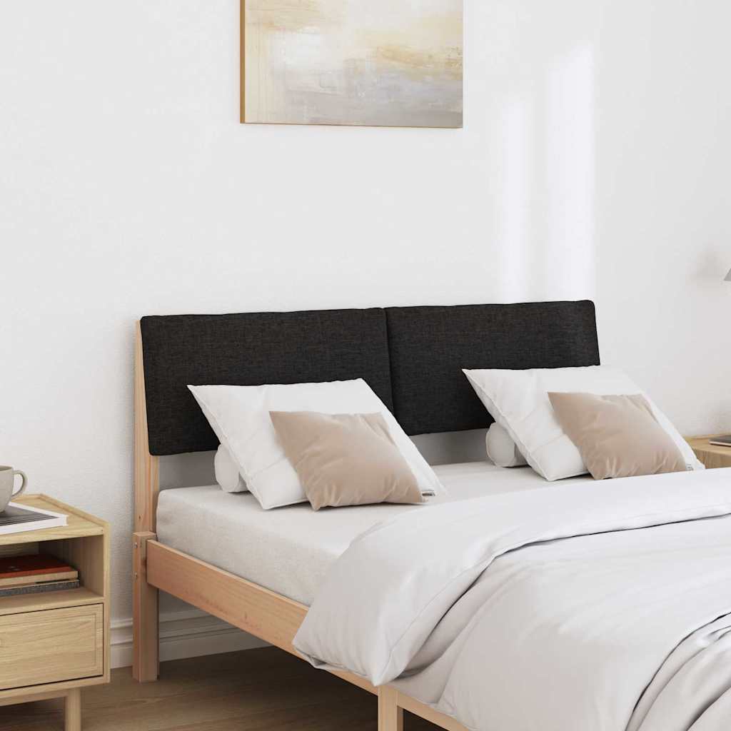 Gestoffeerd hoofdbord Zwart 120 cm Massief grenenhout is nu te koop bij PeponiXL, paradijselijk wonen!