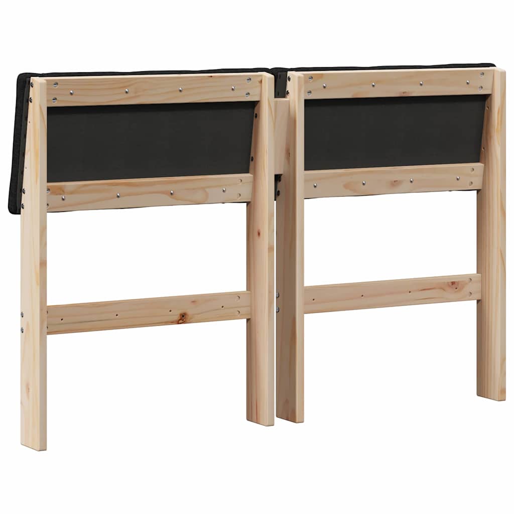 Gestoffeerd hoofdbord Zwart 120 cm Massief grenenhout is nu te koop bij PeponiXL, paradijselijk wonen!