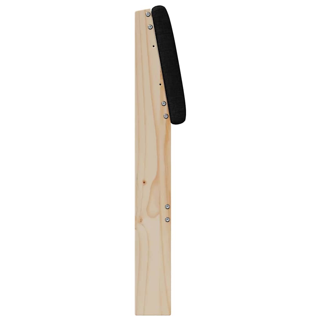 Gestoffeerd hoofdbord Zwart 120 cm Massief grenenhout is nu te koop bij PeponiXL, paradijselijk wonen!